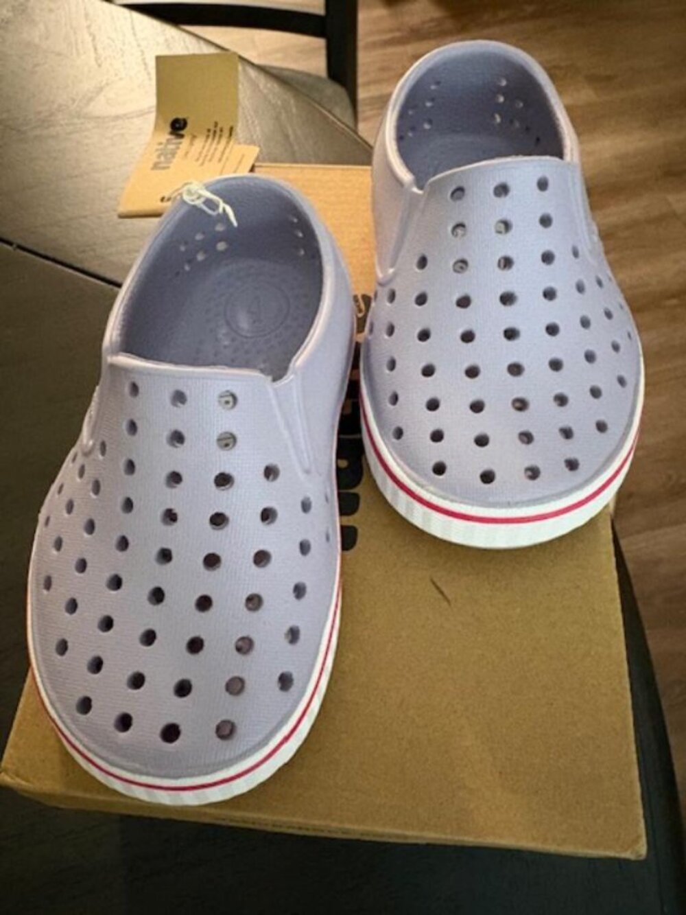 Kids Toddler Native Miles Slip on Sneakers Waterproof Violet Purple Size C6